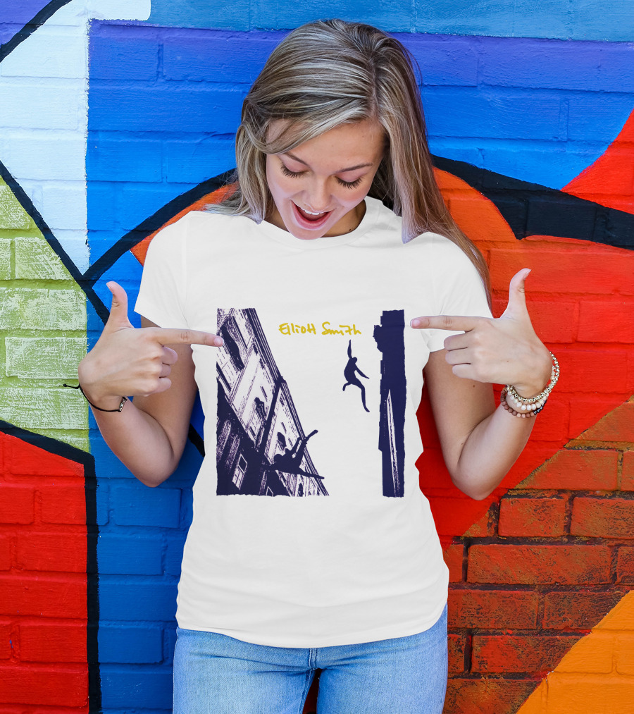 Elliott Smith Leaping Figures Urban Scene T-Shirt