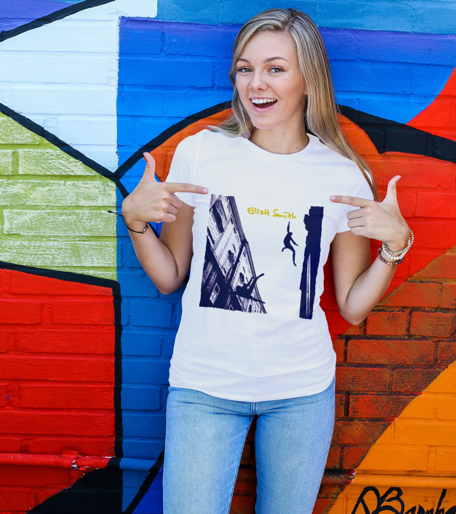 Elliott Smith Leaping Figures Urban Scene T-Shirt