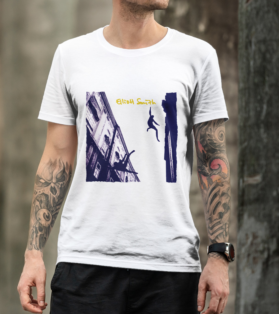 Elliott Smith Leaping Figures Urban Scene T-Shirt