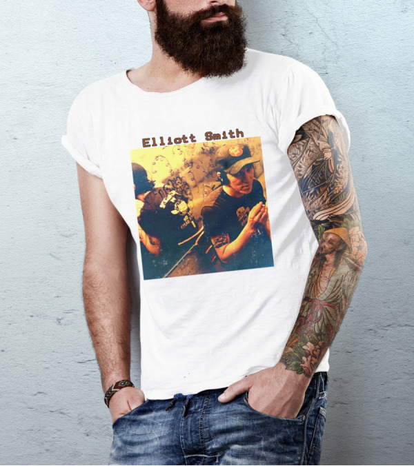 Elliott Smith Mirror Reflection Musician Image T-Shirt