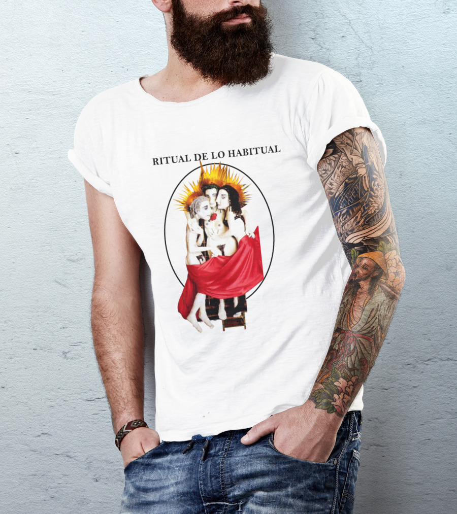 Jane's Addiction Ritual De Lo Habitual Album Cover With Red Draped Figures And Sunburst Halo T-Shirt