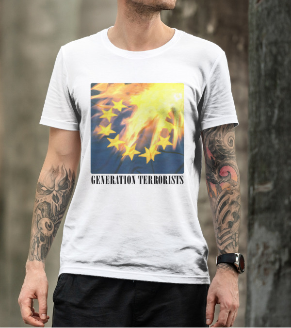 Manic Street Preachers Generation Terrorists European Flag Burning T-Shirt