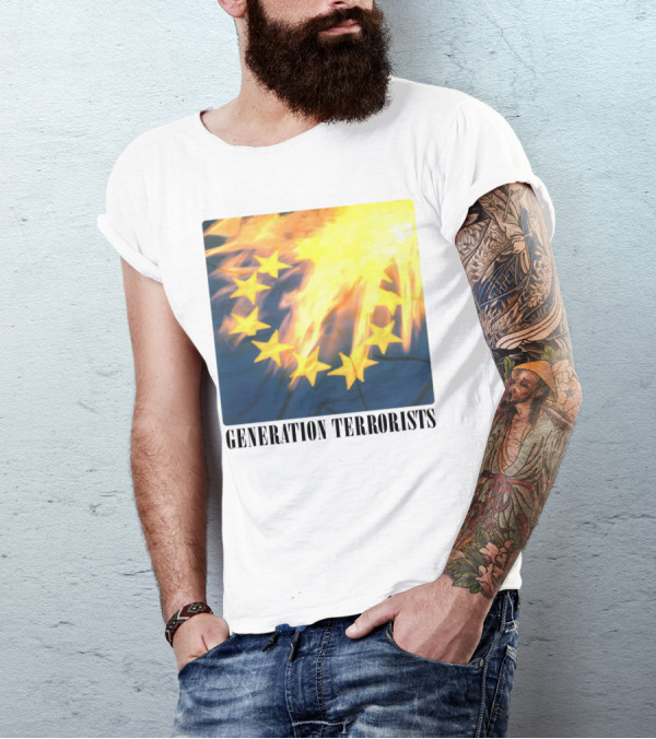 Manic Street Preachers Generation Terrorists European Flag Burning T-Shirt