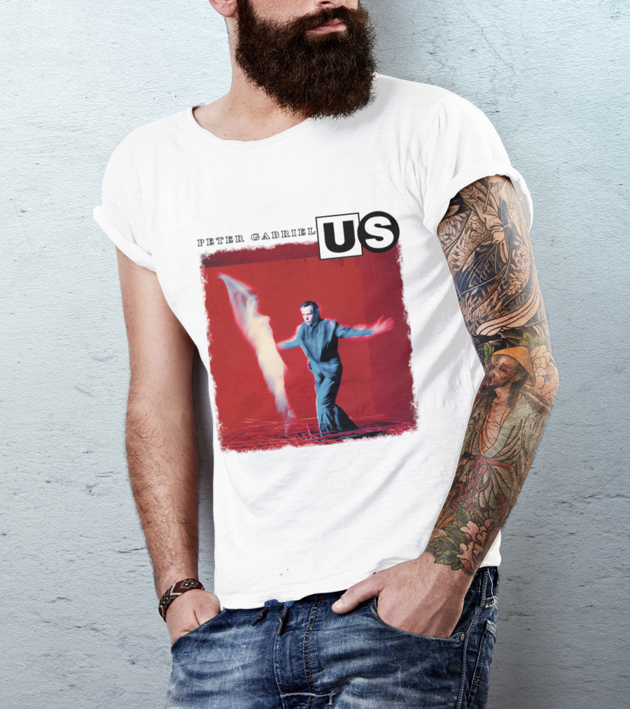 Peter Gabriel Us Album Cover Red Background Dance Image T-Shirt