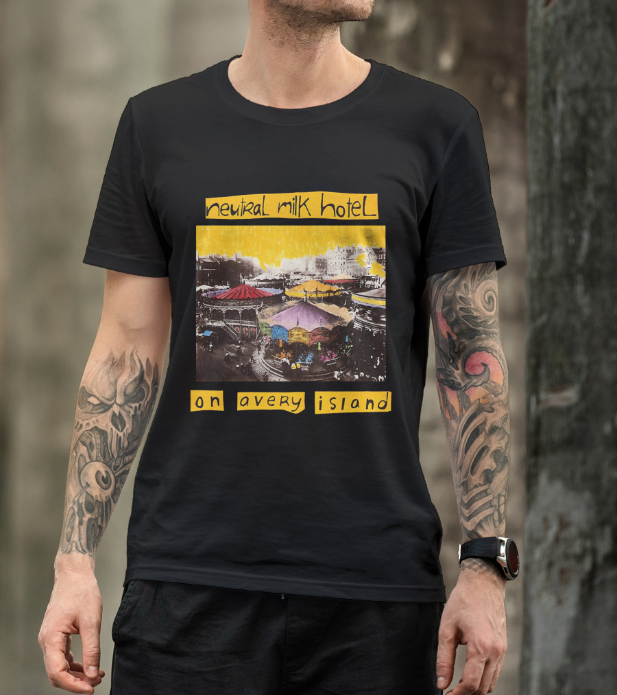 Neutral Milk Hotel Colorful Carousel On Avery Island T-Shirt