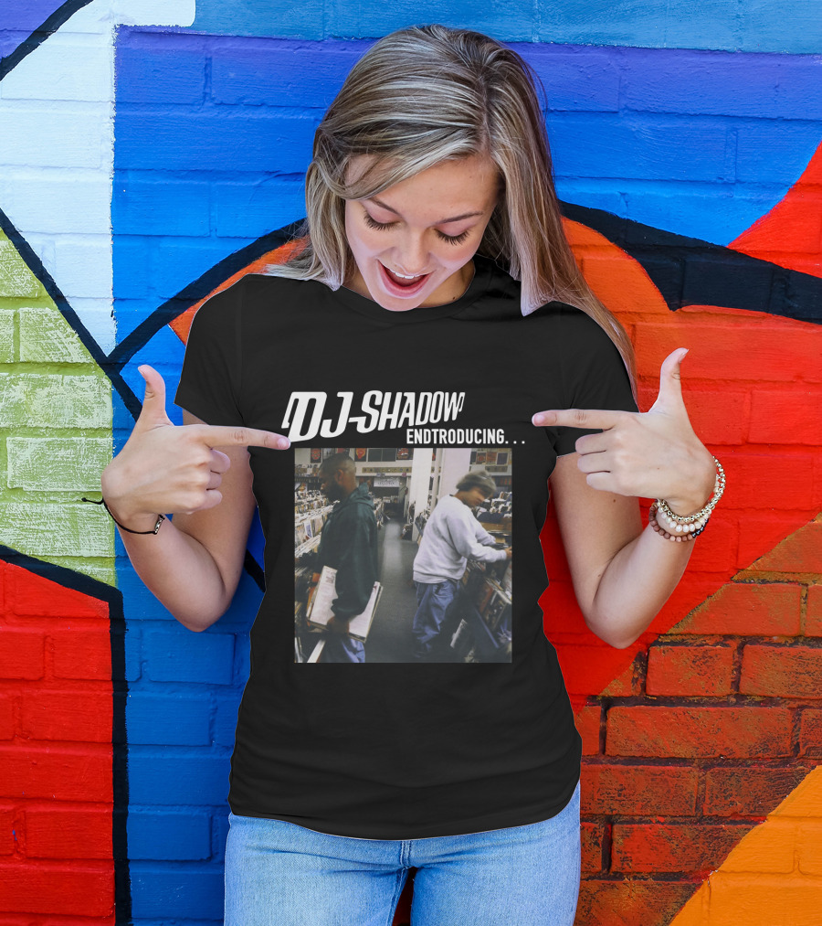 Dj Shadow Endtroducing Album Cover Vinyl Record Store Scene T-Shirt