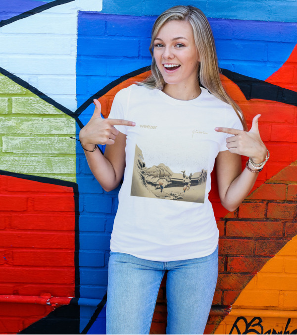 Weezer Pinkerton Snowy Village Scene Album T-Shirt