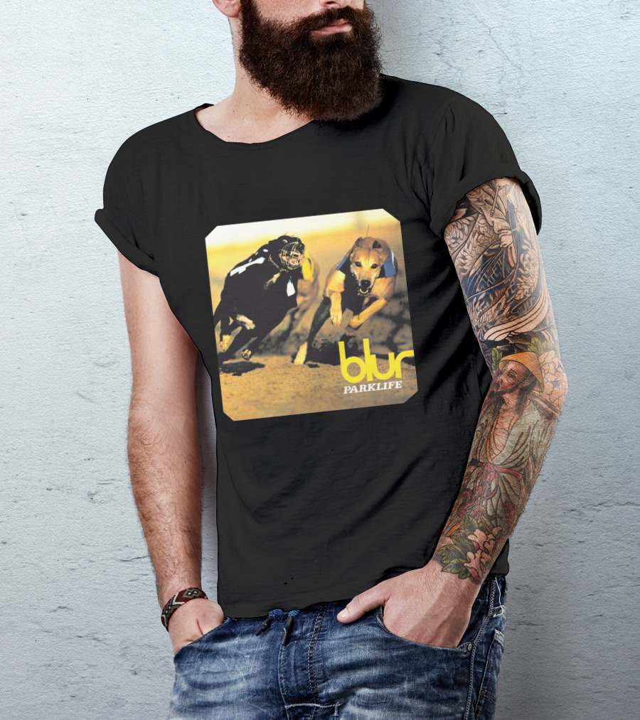 Blur Parklife Album Cover Greyhounds Racing Iconic T-Shirt