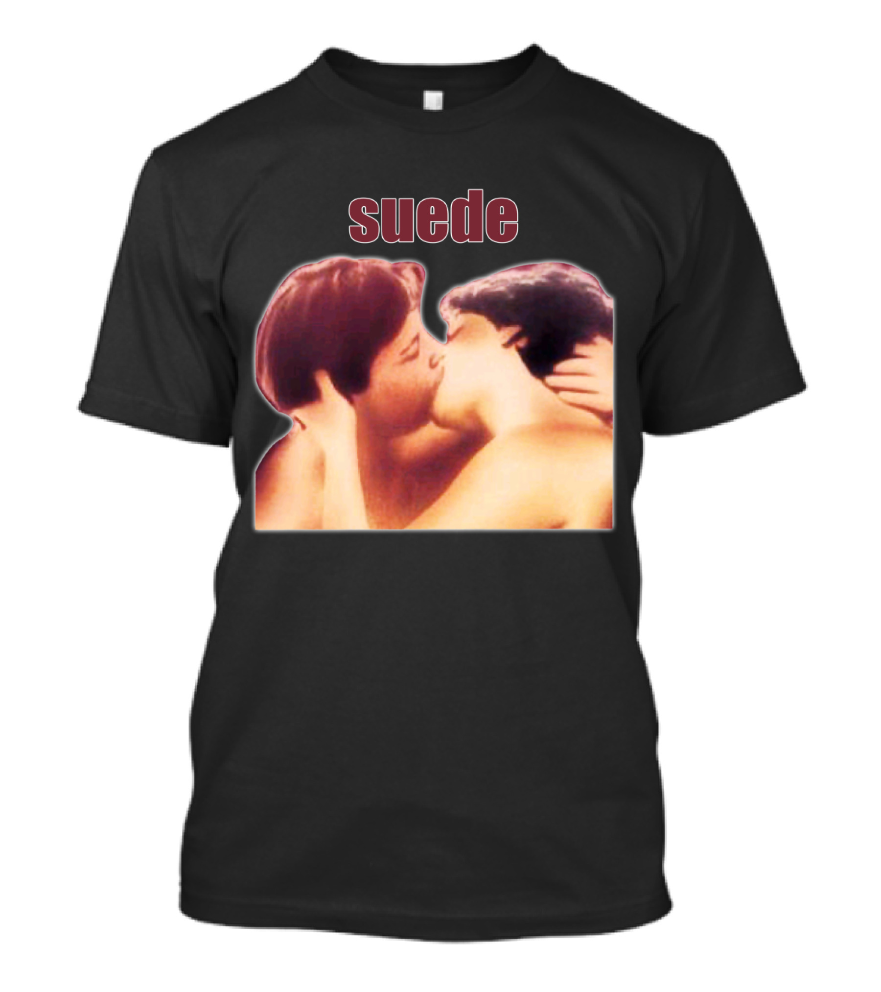 Suede Romantic Kiss Vintage Album Cover T-Shirt