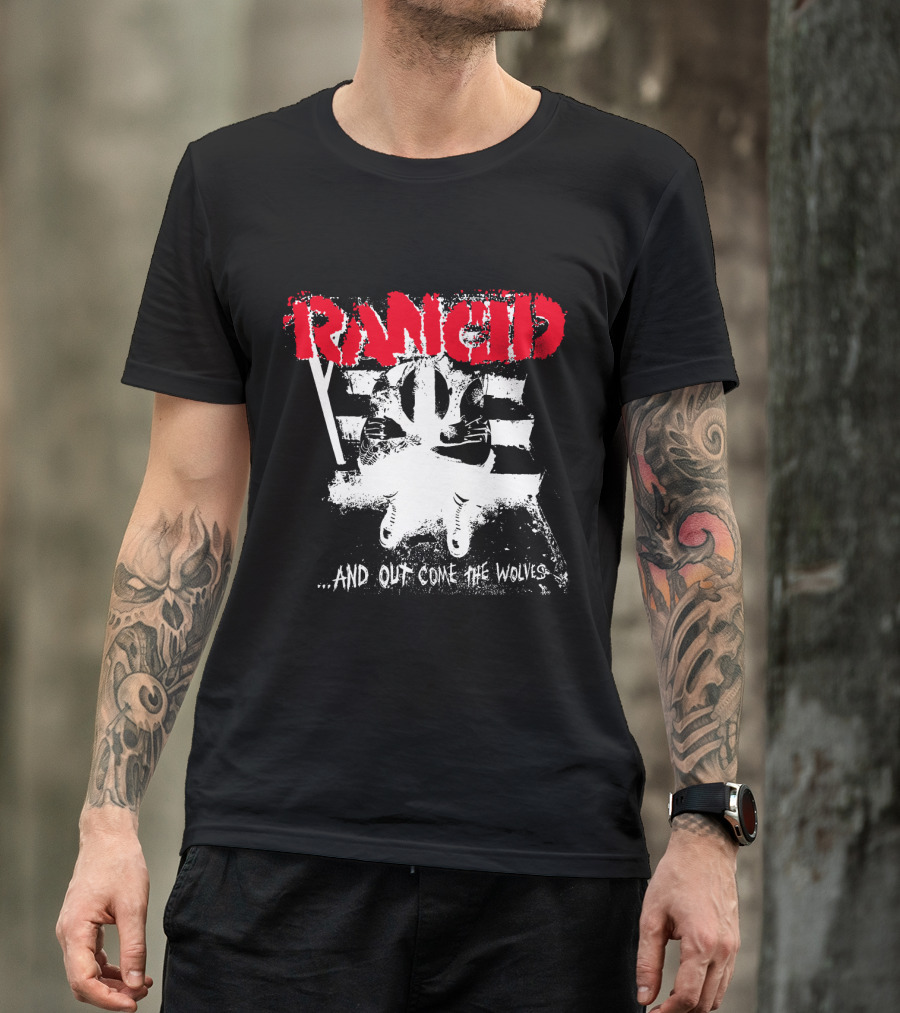 Rancid And Out Come The Wolves Punk Album Cover Sitting Figure T-Shirt