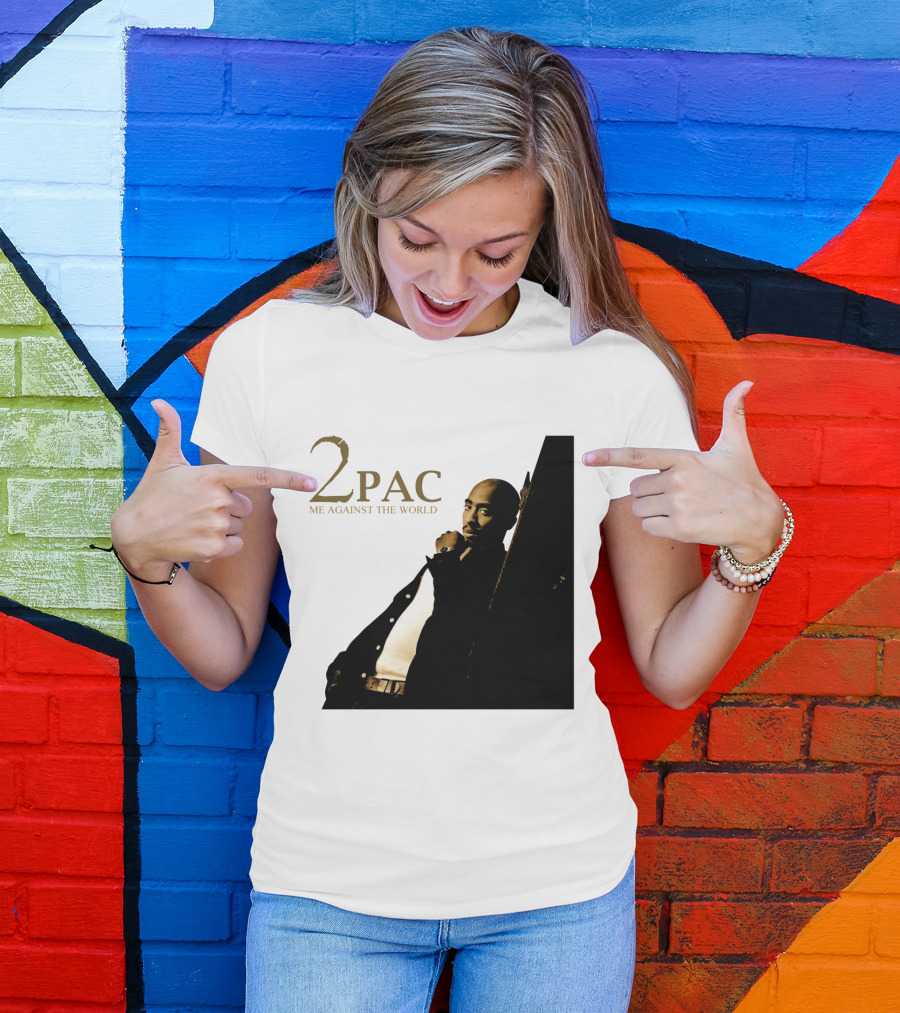 2Pac Me Against The World Album Cover With Tupac Shakur Photo T-Shirt