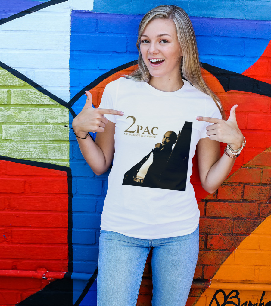 2Pac Me Against The World Album Cover With Tupac Shakur Photo T-Shirt
