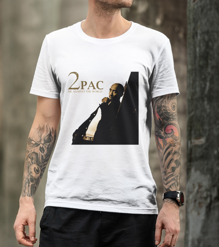 2Pac Me Against The World Album Cover With Tupac Shakur Photo T-Shirt