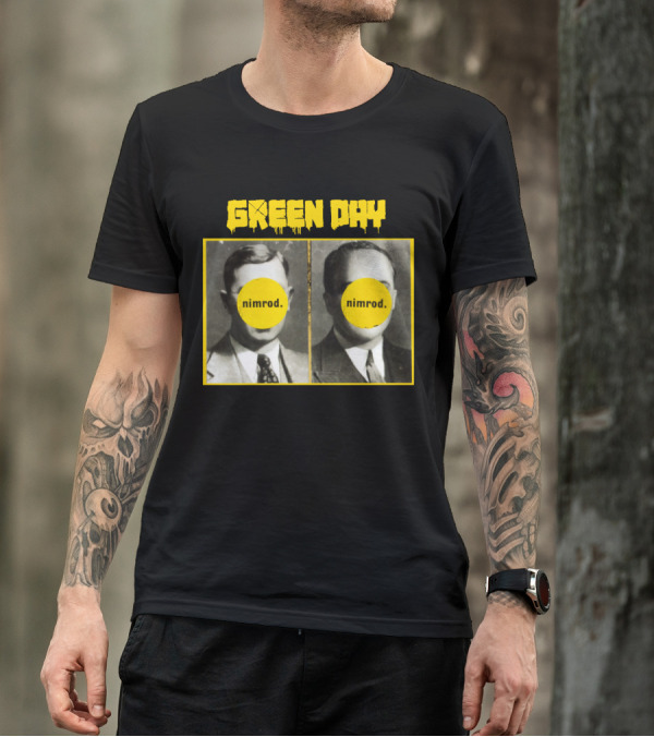 Green Day Nimrod 1997 Album Cover Vintage Portraits T-Shirt