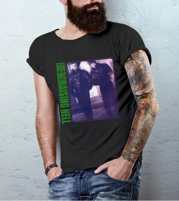 RUN DMC Raising Hell 1986 Iconic Album Cover Image T-Shirt