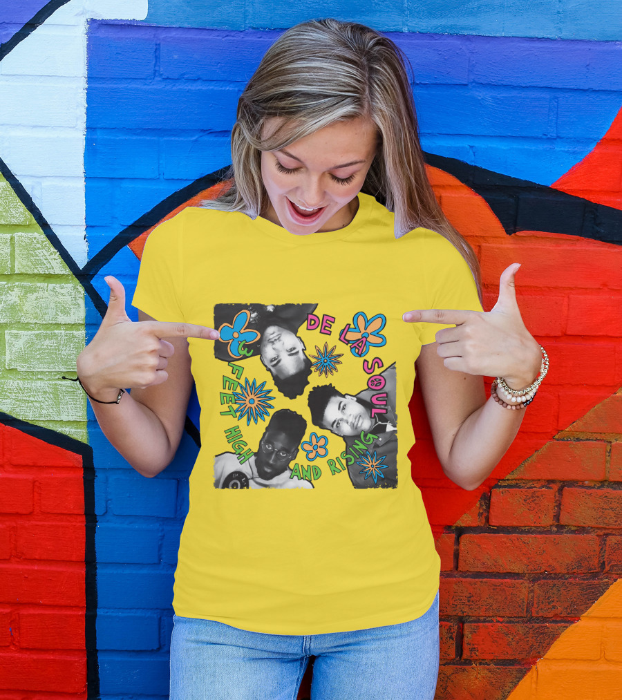 De La Soul 3 Feet High And Rising Colorful Flower T-Shirt