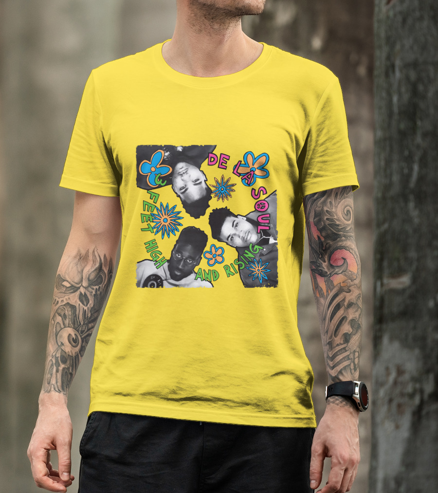 De La Soul 3 Feet High And Rising Colorful Flower T-Shirt