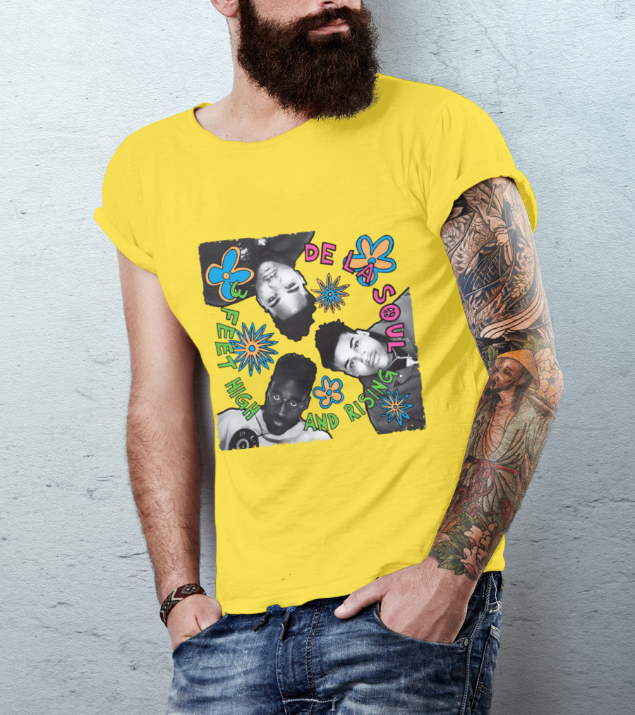 De La Soul 3 Feet High And Rising Colorful Flower T-Shirt