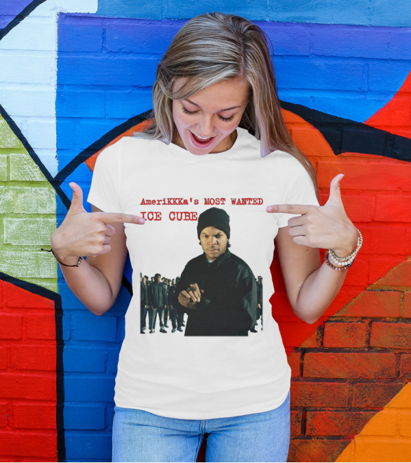 AmeriKKKa's Most Wanted Ice Cube Hip Hop Album Cover Black T-Shirt