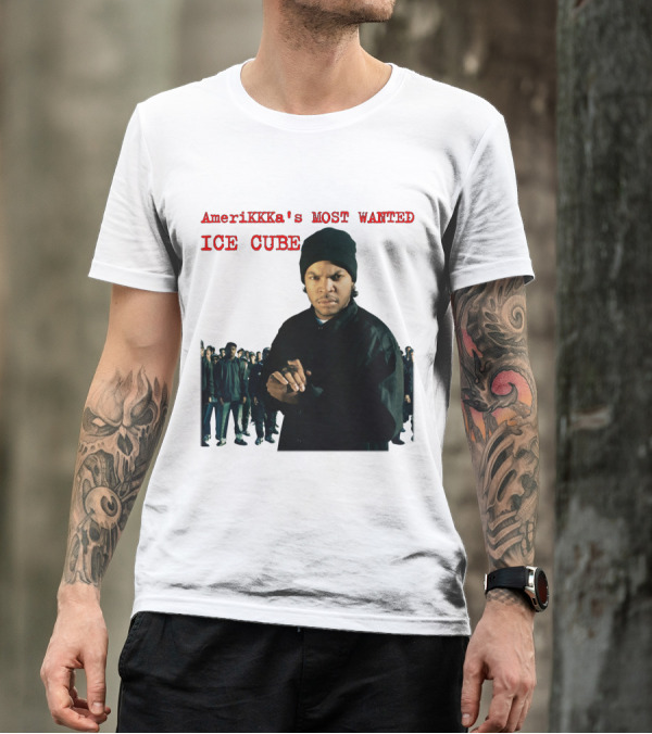 AmeriKKKa's Most Wanted Ice Cube Hip Hop Album Cover Black T-Shirt