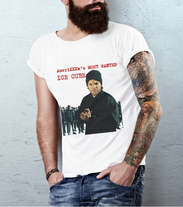 AmeriKKKa's Most Wanted Ice Cube Hip Hop Album Cover Black T-Shirt