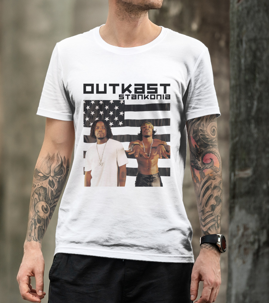 Outkast Stankonia Album Cover With American Flag Background T-Shirt