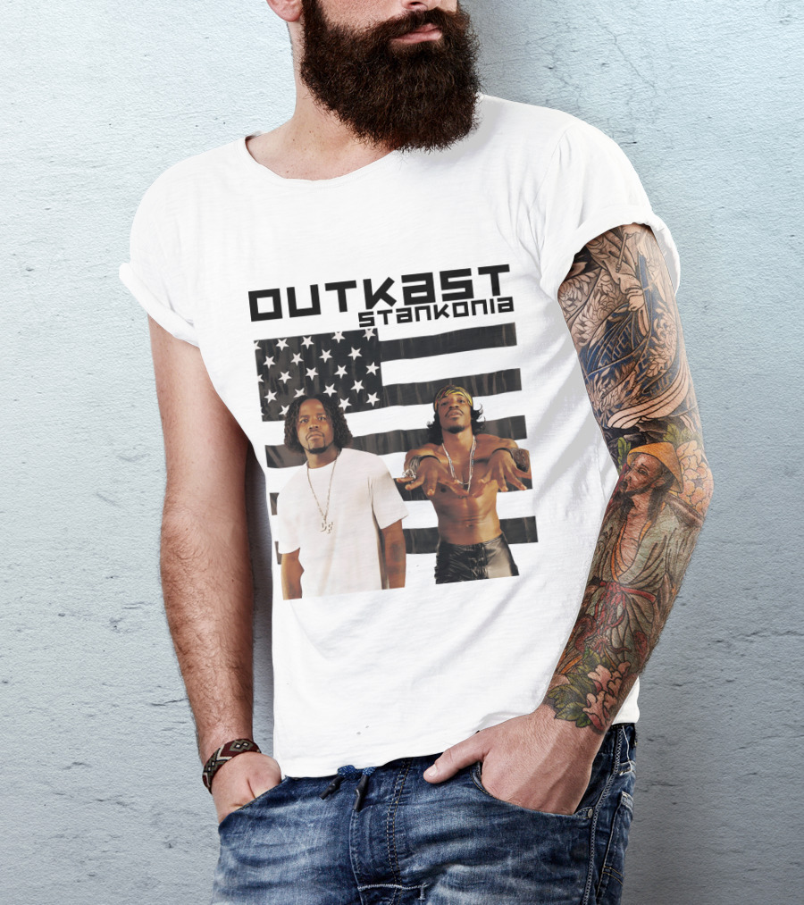 Outkast Stankonia Album Cover With American Flag Background T-Shirt