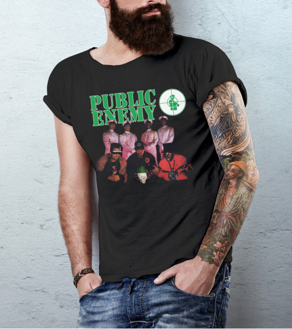 Public Enemy 1991 Group Photo With Target T-Shirt