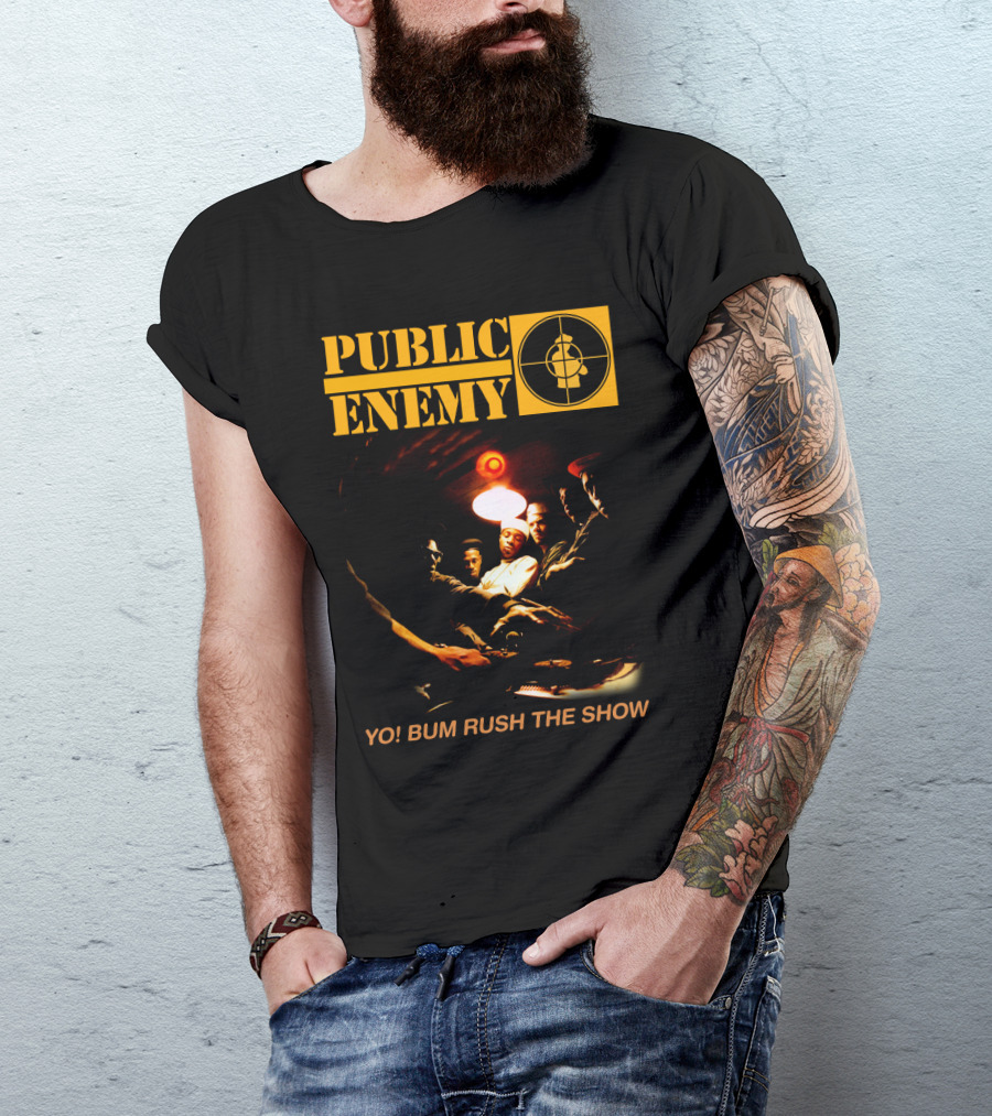 Public Enemy Yo Bum Rush The Show Classic Rap Album Cover T-Shirt