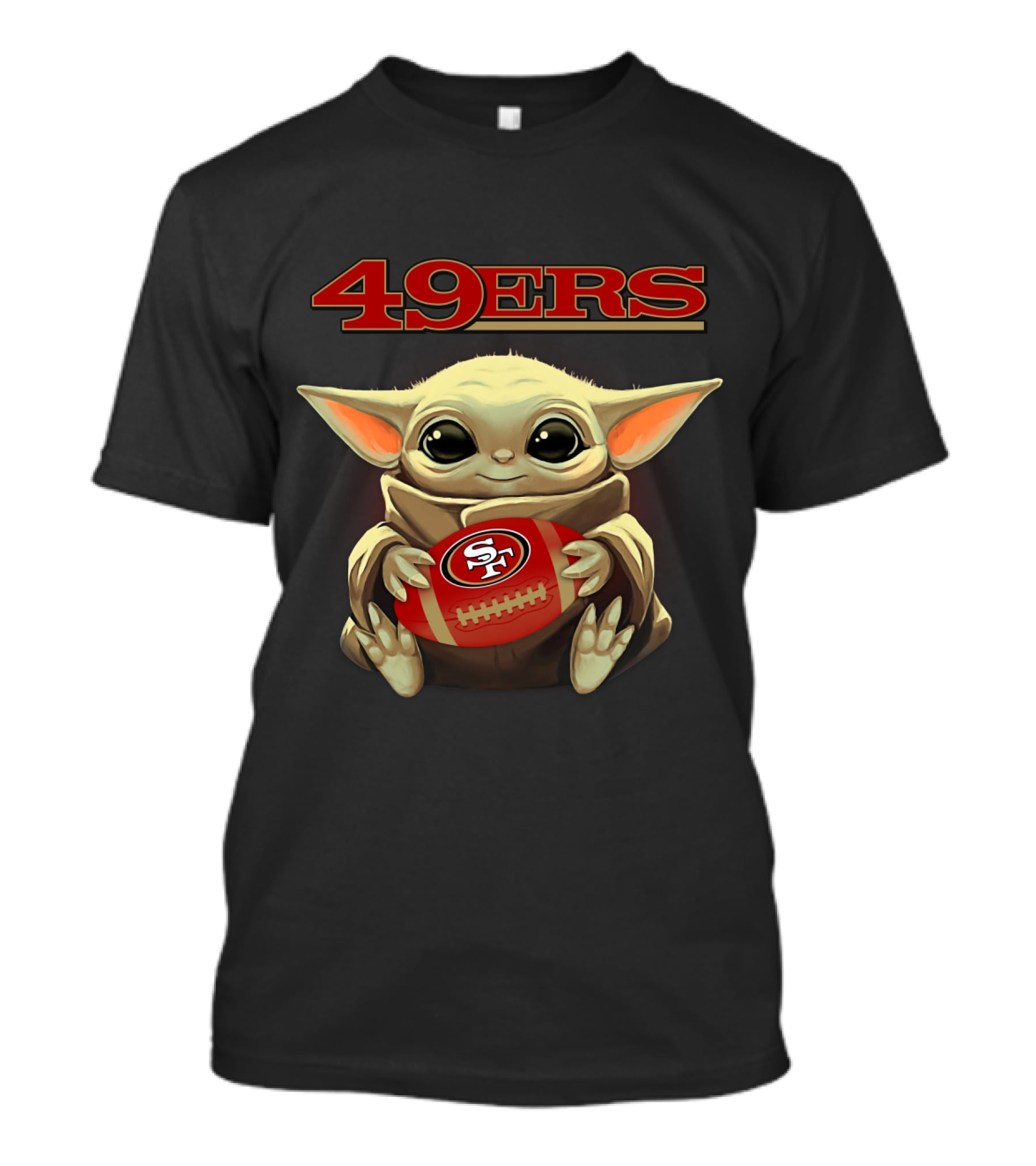 49ers Sf Baby Yoda Football T-Shirt
