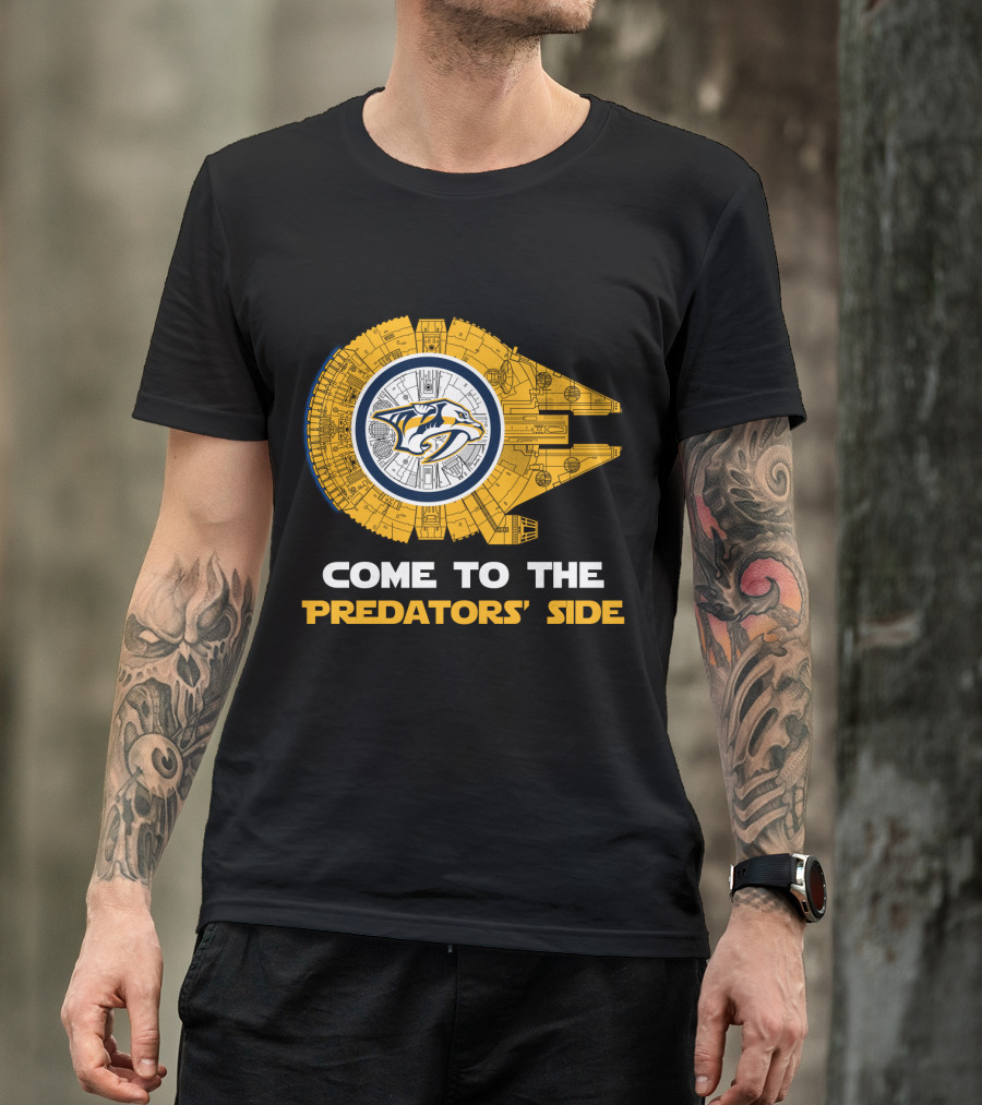 Come To The Predators' Side Nashville Predators Millennium Falcon T-Shirt