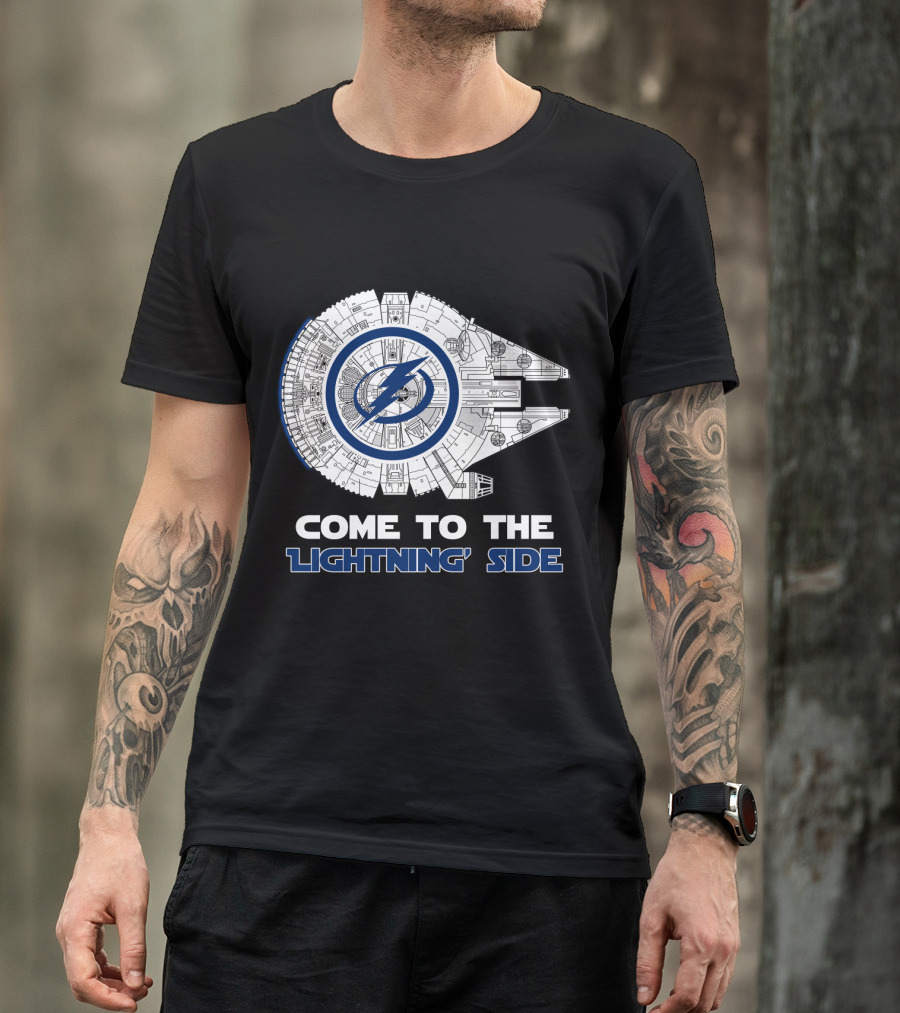 Come To The Lightning Side Millennium Falcon Tampa Bay Lightning T-Shirt