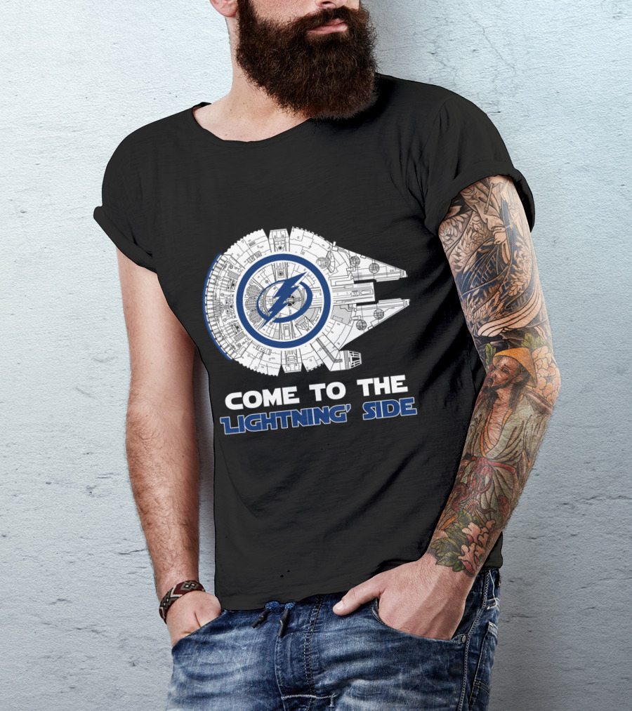Come To The Lightning Side Millennium Falcon Tampa Bay Lightning T-Shirt