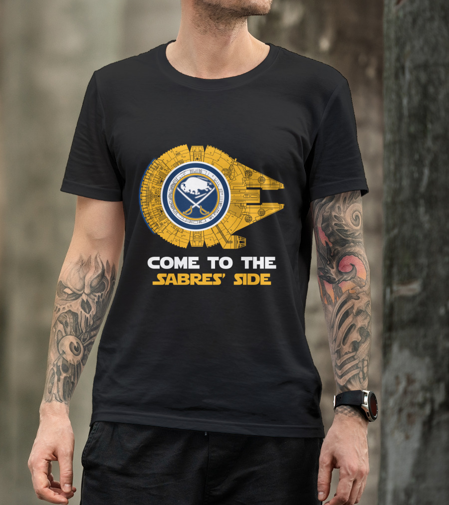 Come To The Sabres' Side Buffalo Sabres Millennium Falcon T-Shirt