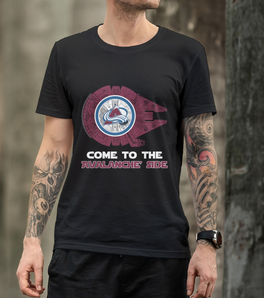 Come To The Avalanche Side Colorado Avalanche Millennium Falcon T-Shirt