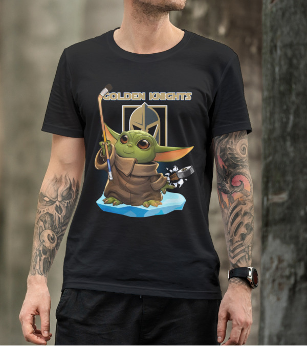 Golden Knights Baby Yoda NHL Hockey T-Shirt