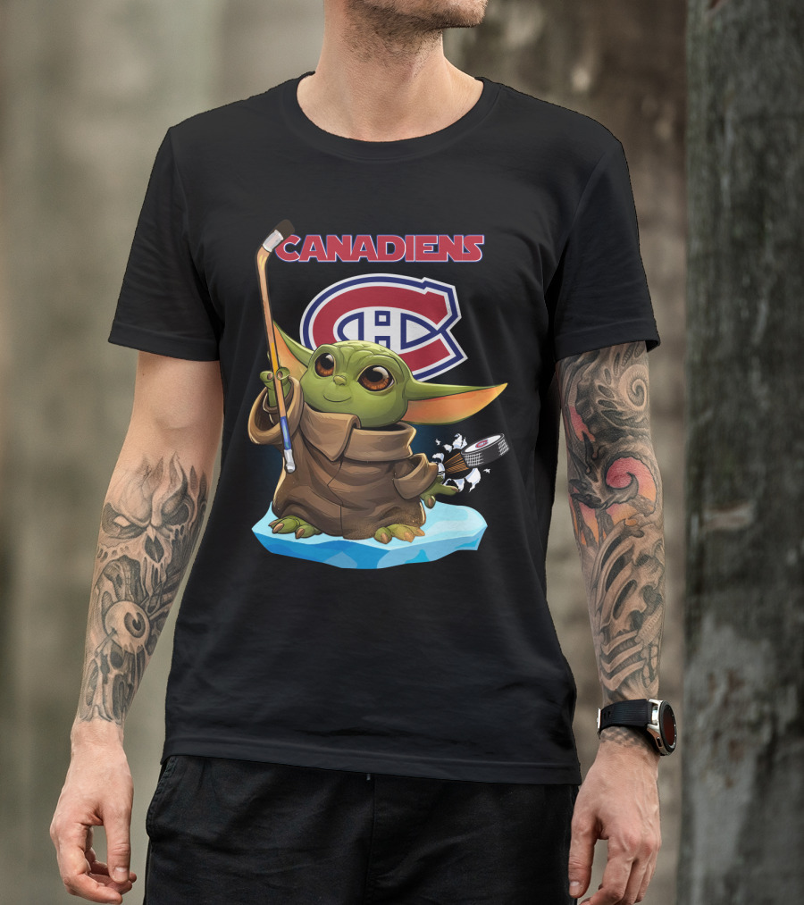 Montreal Canadiens Baby Yoda NHL Hockey T-Shirt