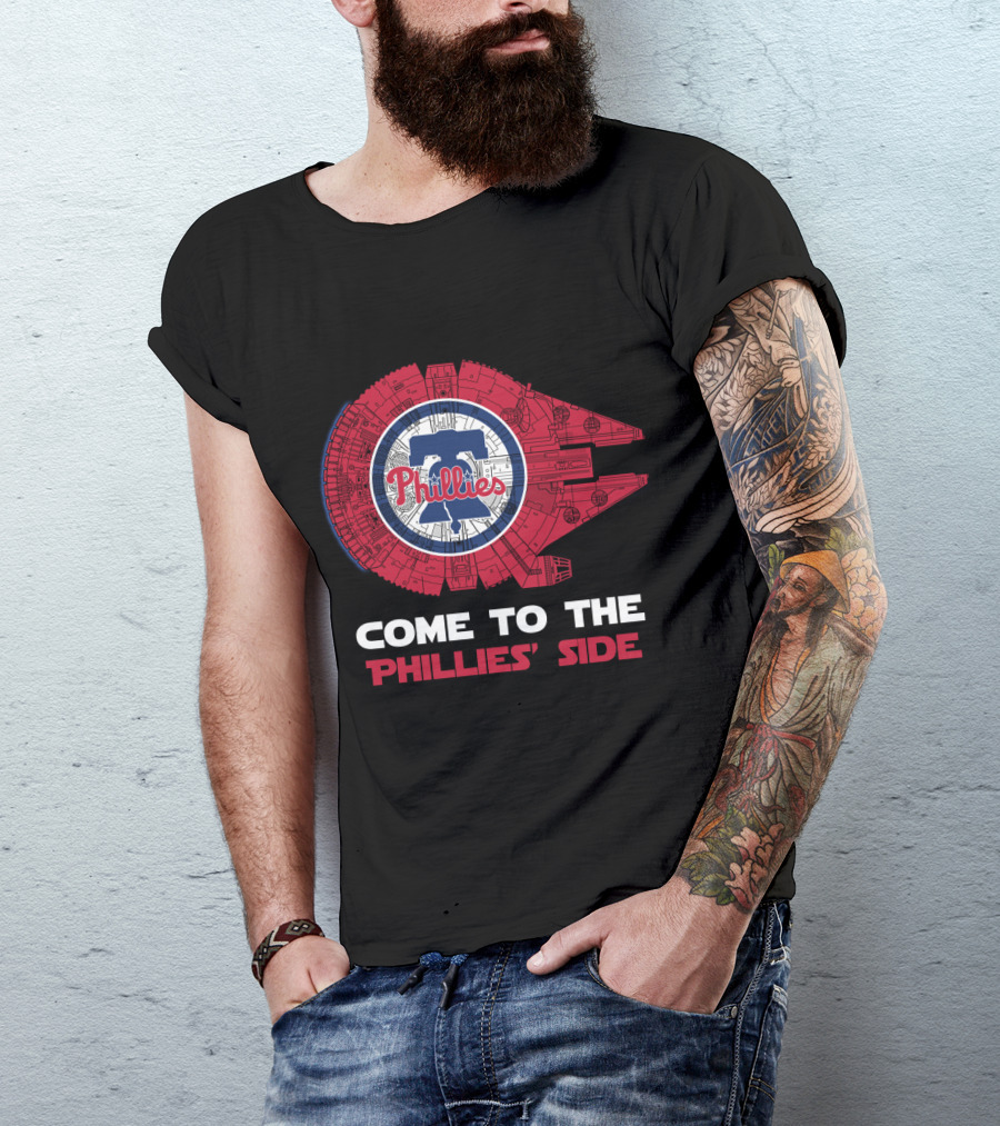 Phillies Millennium Falcon Come To The Phillies' Side T-Shirt