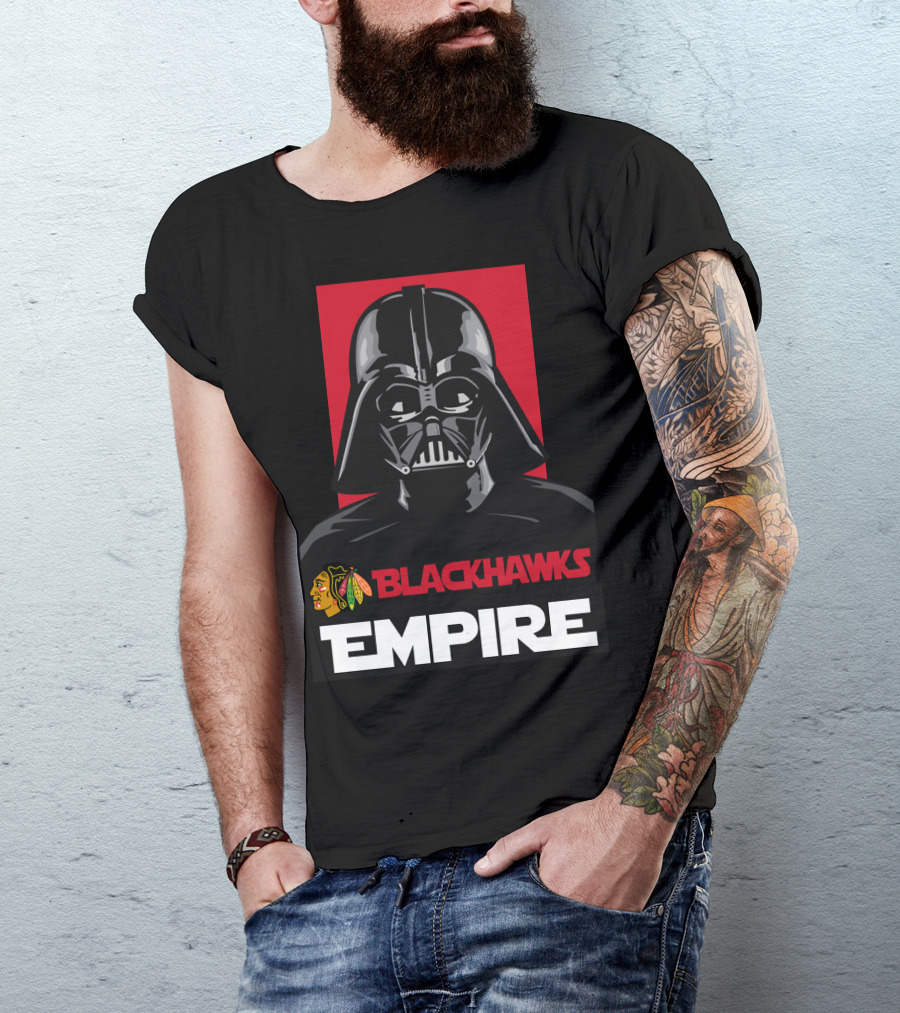 BLACKHAWKS EMPIRE Chicago Blackhawks Darth Vader NHL T-Shirt