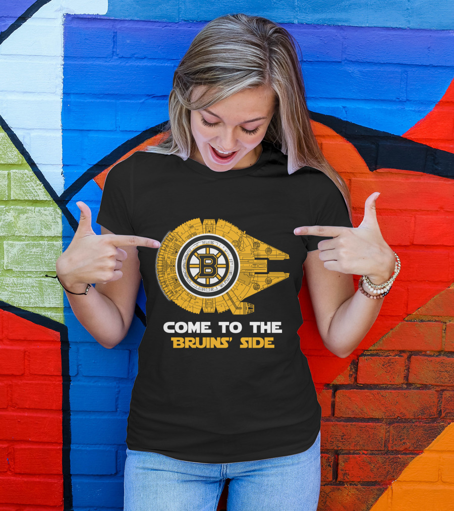 Come To The Bruins' Side Millennium Falcon T-Shirt