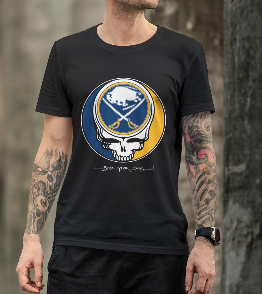 Grateful Dead Steal Your Face Buffalo Sabres Skull T-Shirt