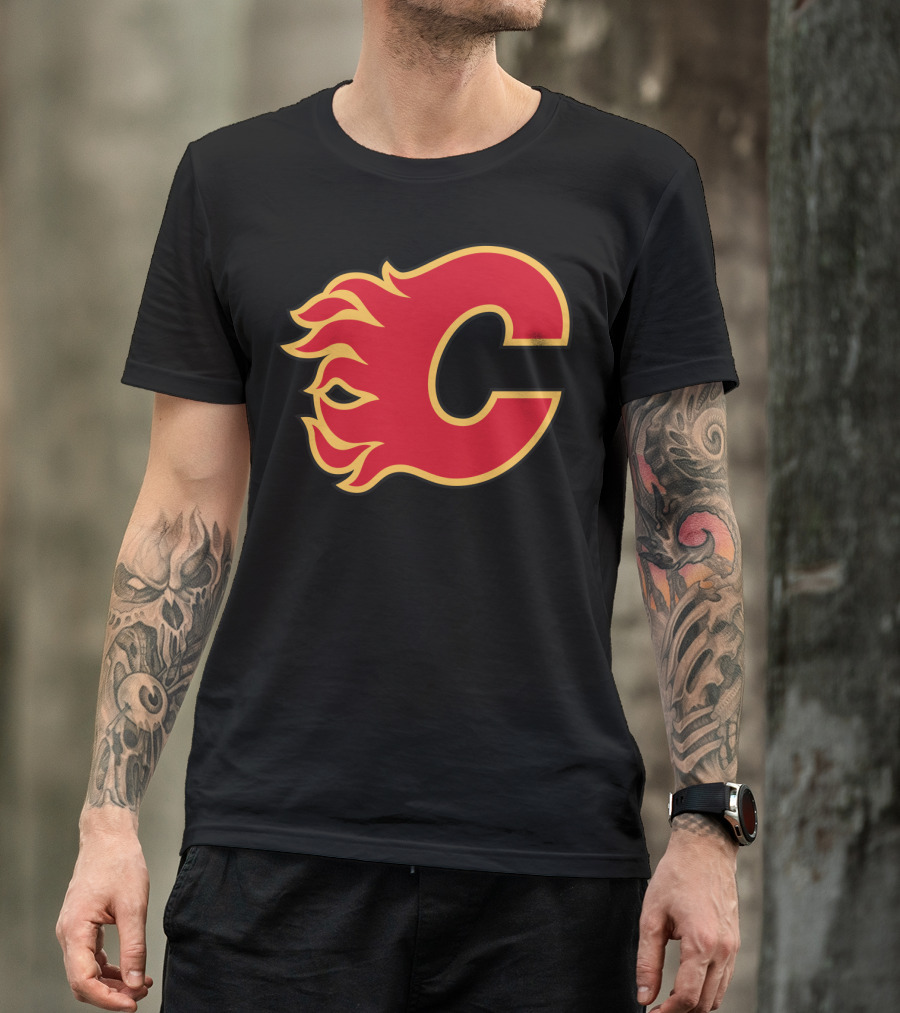 Calgary Flames Hockey Team Fiery T-Shirt