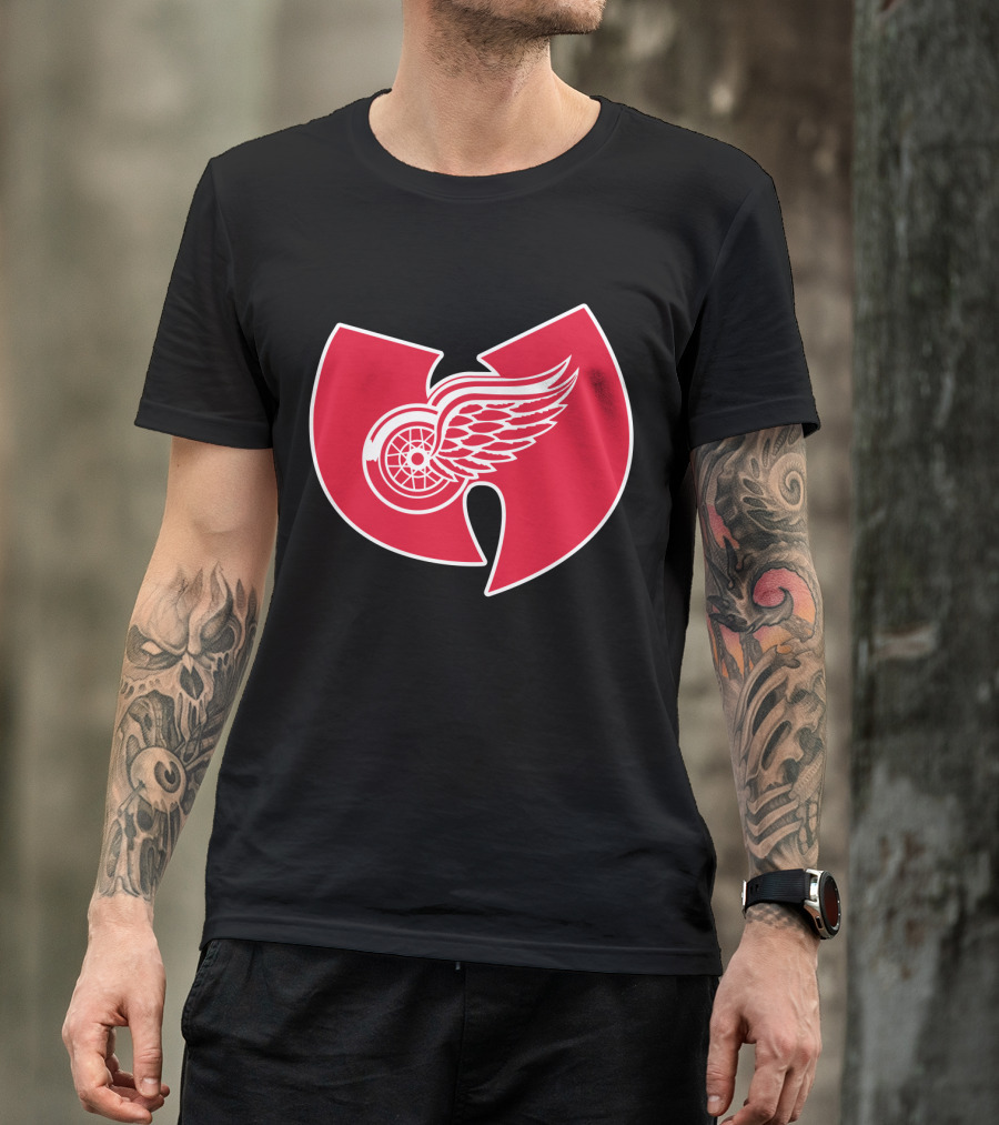 Detroit Red Wings Wu-Tang Clan Logo Merge T-Shirt