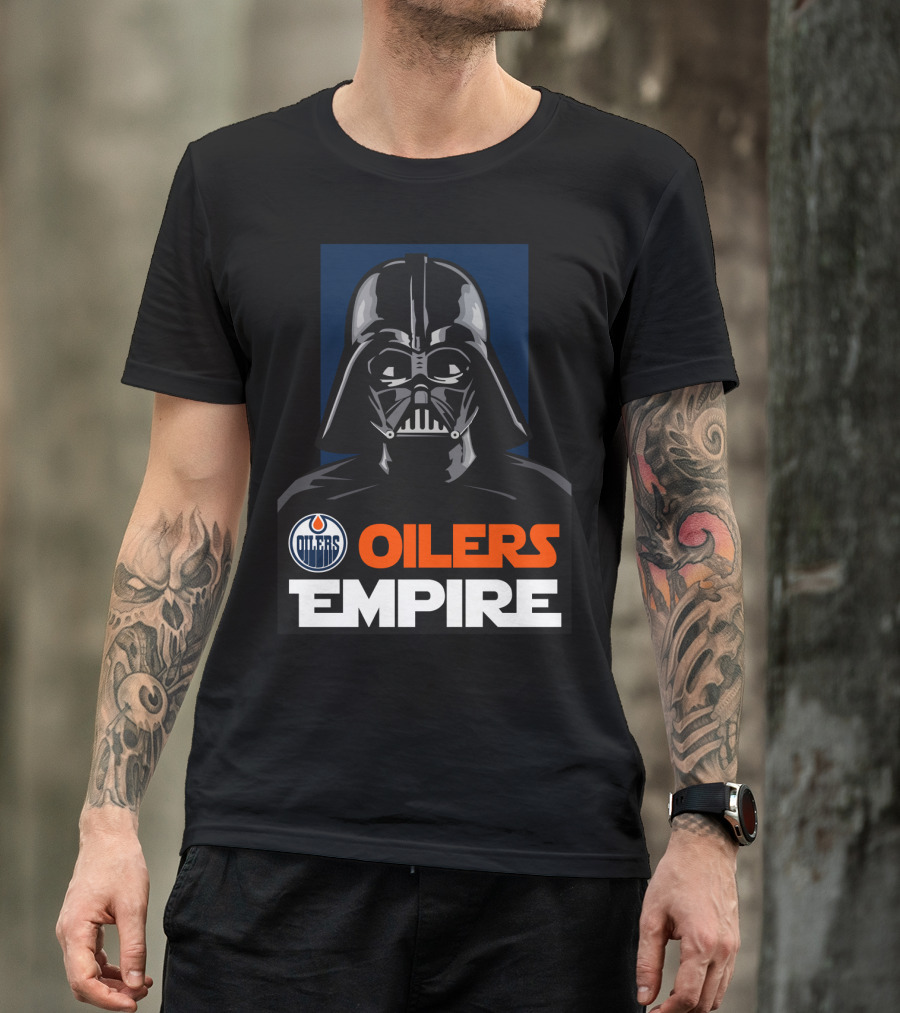 Edmonton Oilers Empire Darth Vader NHL T-Shirt