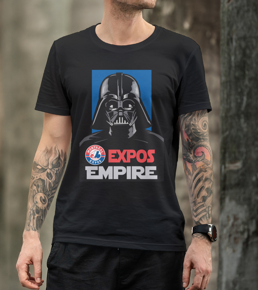 Montreal Expos Empire Darth Vader Star Wars Crossover T-Shirt