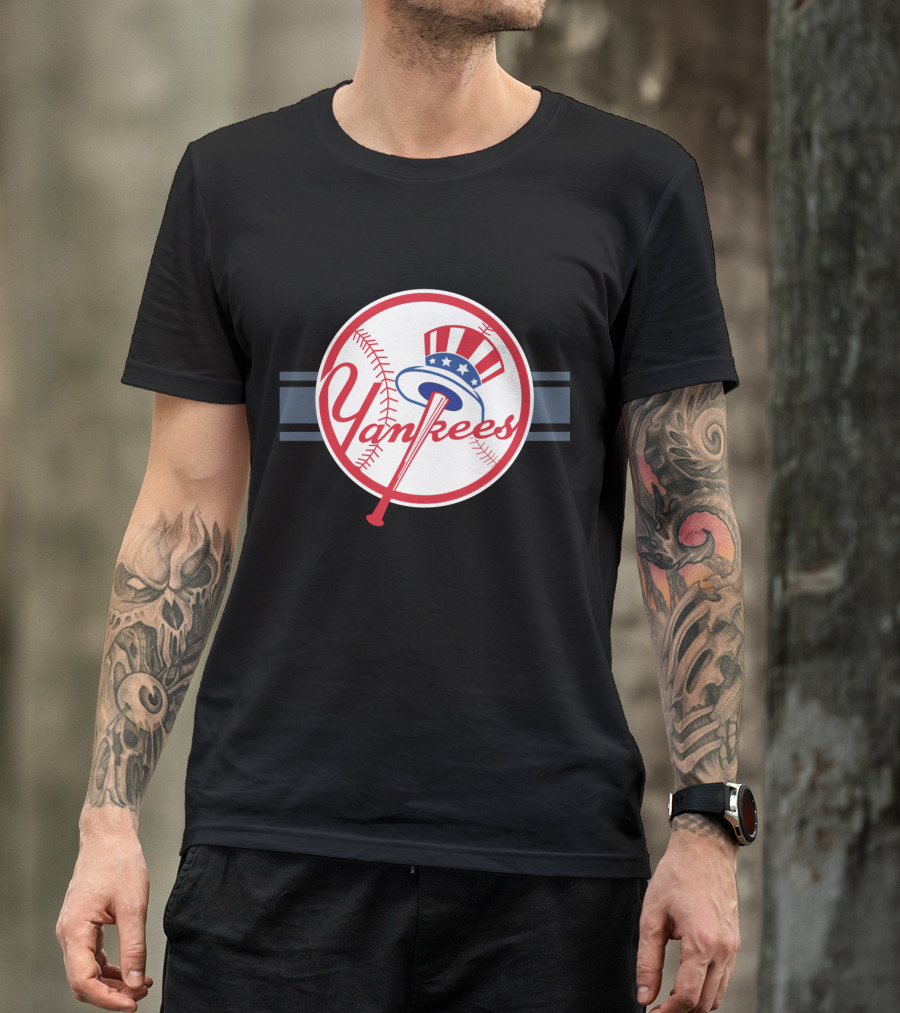 Yankees Patriotic Hat Baseball Emblem T-Shirt