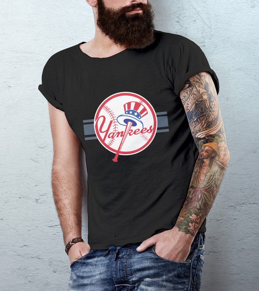 Yankees Patriotic Hat Baseball Emblem T-Shirt