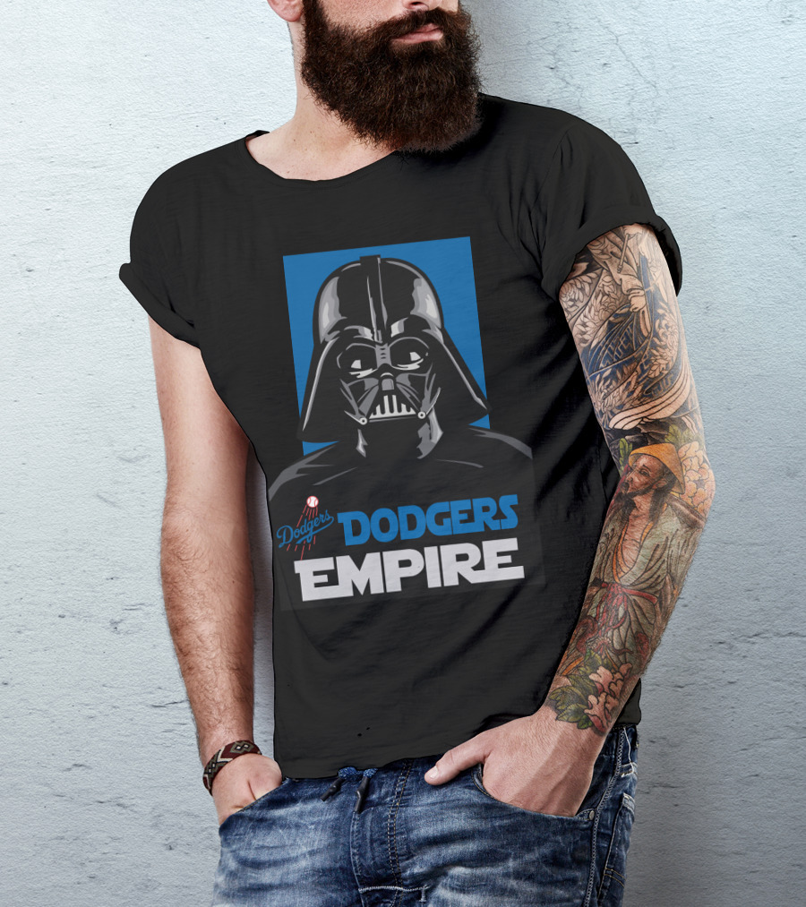 Dodgers Empire Darth Vader Los Angeles Baseball Crossover T-Shirt