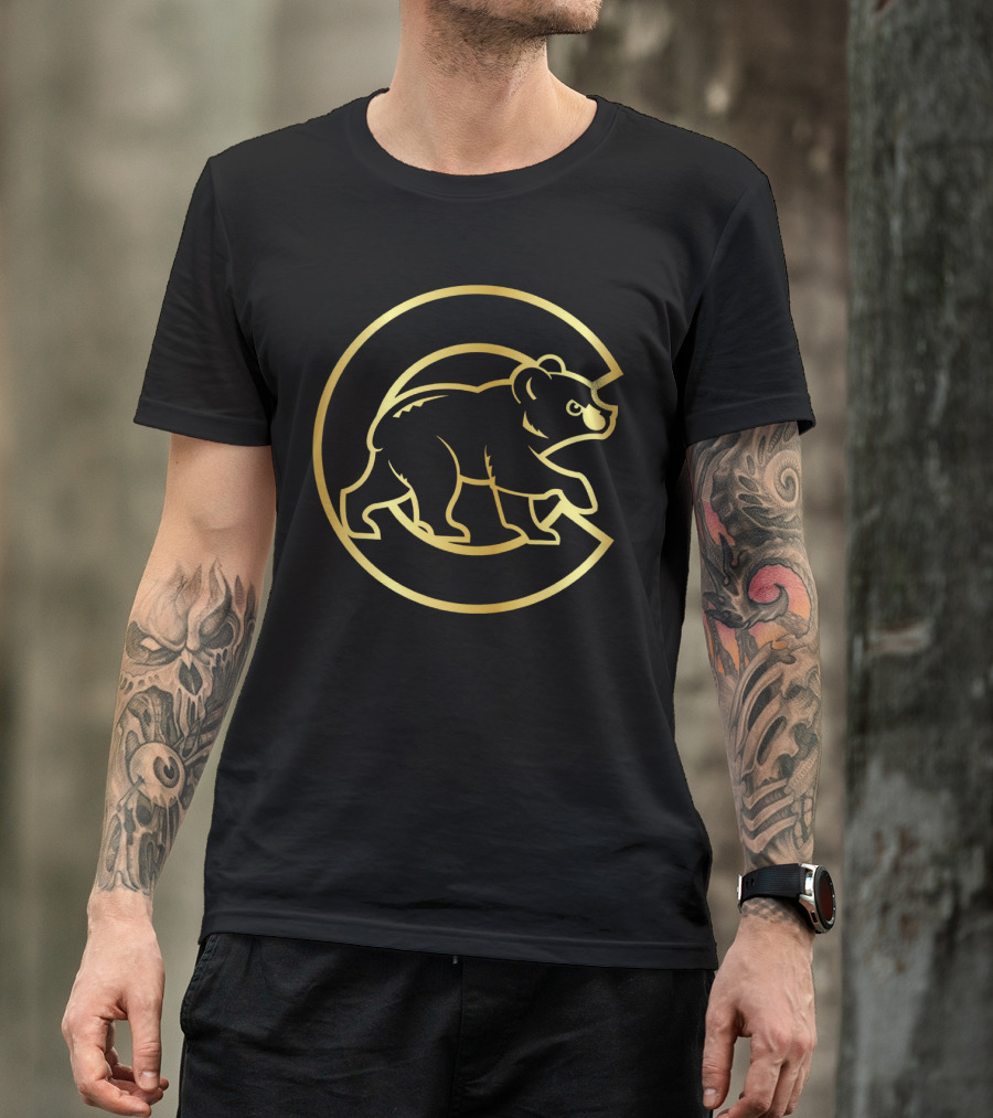 Chicago Cubs Gold Bear T-Shirt