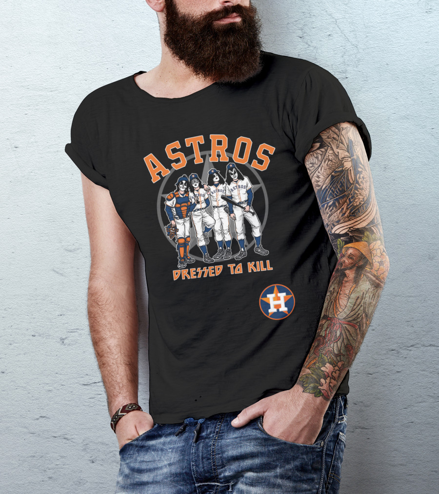 Houston Astros KISS Dressed To Kill Collaboration T-Shirt